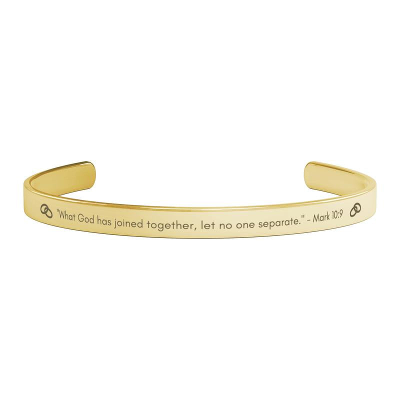 What God Has Joined Together - Stainless Steel Cuff Bracelet